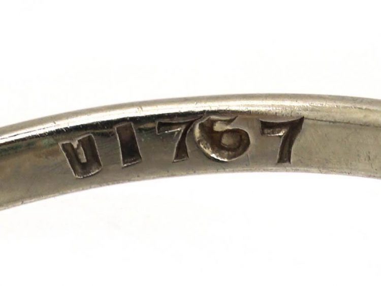 Art Deco 18ct Gold & Platinum, Emerald & Diamond Ring