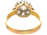 French Early 20th Century 18ct Gold, Old Mine Cut Diamond Cluster Ring