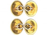 Victorian 18ct Gold Cufflinks with Engraved Coronets & Hidden Lockets