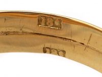 Edwardian 18ct Gold Double Snake Ring set with a Ruby & a Diamond