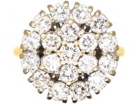1950s 18ct Gold, Large Diamond Cluster Ring