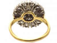 1950s 18ct Gold, Large Diamond Cluster Ring