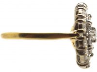 1950s 18ct Gold, Large Diamond Cluster Ring