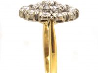 1950s 18ct Gold, Large Diamond Cluster Ring