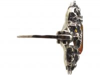 Art Deco Silver, Marcasite, Citrine & Amethyst Ring