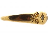 Edwardian 18ct Gold Three Stone Diamond Gypsy Ring