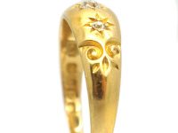 Edwardian 18ct Gold Three Stone Diamond Gypsy Ring