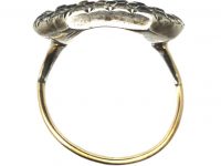 Georgian 9ct Gold & Silver Ring set with Coloured Paste