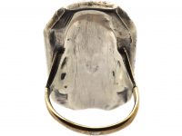 Georgian 9ct Gold & Silver Ring set with Coloured Paste