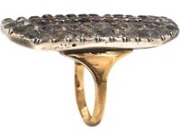 Georgian 9ct Gold & Silver Ring set with Coloured Paste