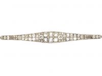Early 20th Century Long Brooch set with Graduated Old Mine Cut Diamonds