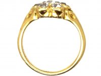 Victorian 18ct Gold, Old Mine Cut Diamond Cluster Flower Ring