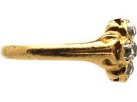 Victorian 18ct Gold, Old Mine Cut Diamond Cluster Flower Ring