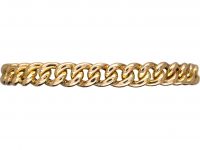 Edwardian 9ct Gold Curb Design Bangle
