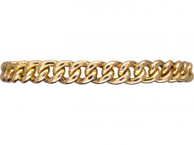 Edwardian 9ct Gold Curb Design Bangle