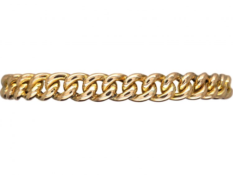 Edwardian 9ct Gold Curb Design Bangle