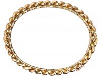 Edwardian 9ct Gold Curb Design Bangle