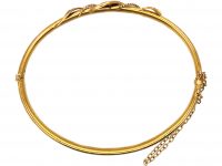 Edwardian 15ct Gold Bangle set with Rubies & Diamonds
