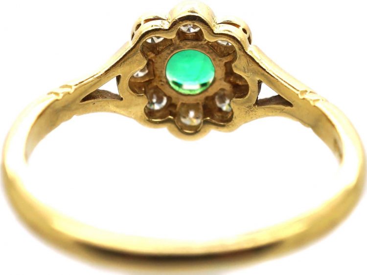 18ct Gold, Emerald & diamond Cluster Ring by Boodles