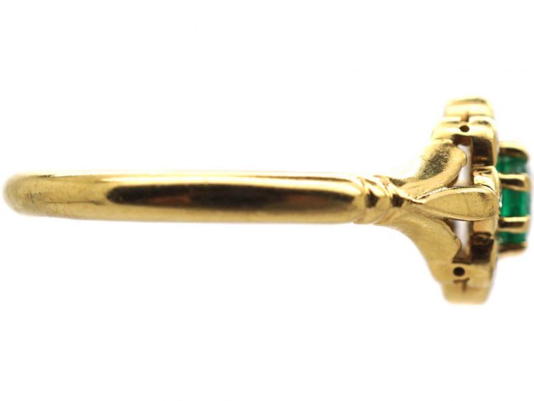 18ct Gold, Emerald & diamond Cluster Ring by Boodles