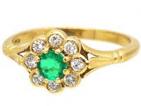 18ct Gold, Emerald & diamond Cluster Ring by Boodles
