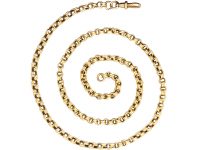 Victorian 10ct Gold Ribbed Chain with Dog Clip