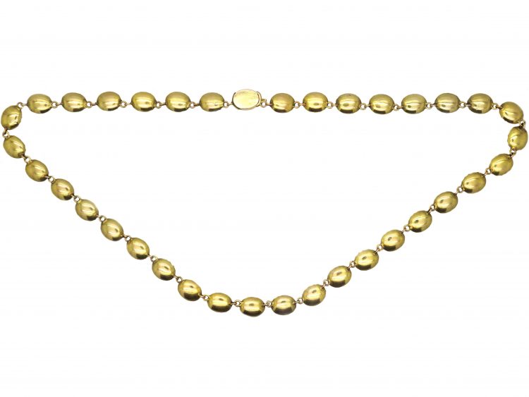 Georgian Gold Garnet Riviere Necklace