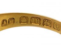 Edwardian 18ct Gold Gypsy Ring set with a Diamond