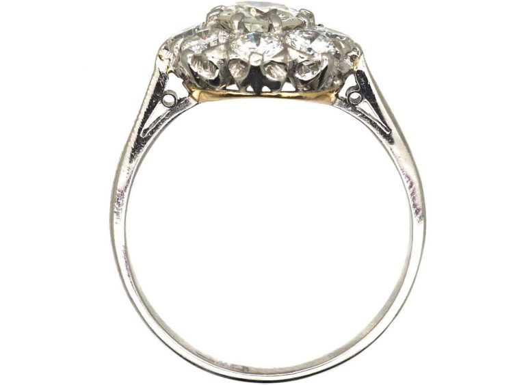 Early 20th Century Platinum & Diamond Cluster Ring