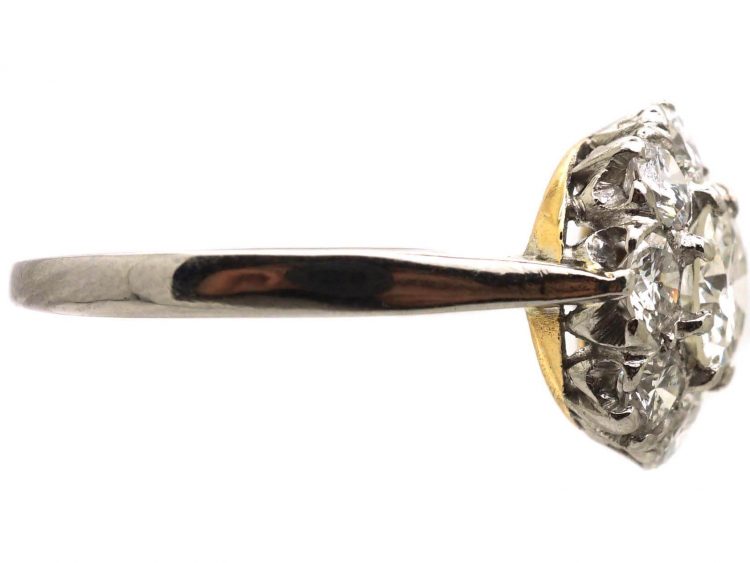 Early 20th Century Platinum & Diamond Cluster Ring