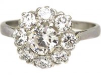 Early 20th Century Platinum & Diamond Cluster Ring