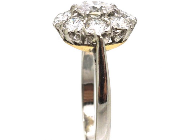 Early 20th Century Platinum & Diamond Cluster Ring