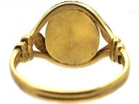 Victorian 15ct Gold Signet Ring with Armorial & Snake Detail