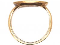 Georgian 15ct Gold Rebus Ring of a Cherub & Willow Tree
