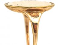 Georgian 15ct Gold Rebus Ring of a Cherub & Willow Tree