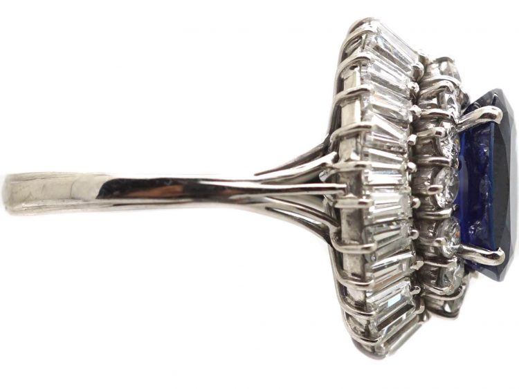 1950s Platinum, Sapphire & Diamond Ballerina Ring