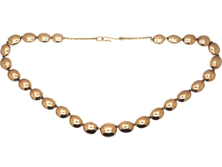 Georgian Gold & Foiled Amethyst Riviere Necklace