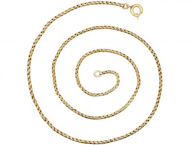 Edwardian Narrow 18ct Gold Foxtail Chain
