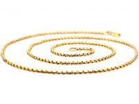 Edwardian Narrow 18ct Gold Foxtail Chain