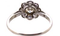 Edwardian Platinum Diamond Daisy Cluster Ring