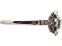 Edwardian Platinum Diamond Daisy Cluster Ring