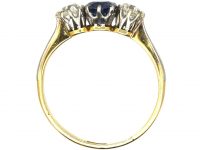 Edwardian 18ct Gold, Sapphire & Diamond Three Stone Ring