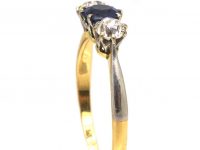 Edwardian 18ct Gold, Sapphire & Diamond Three Stone Ring