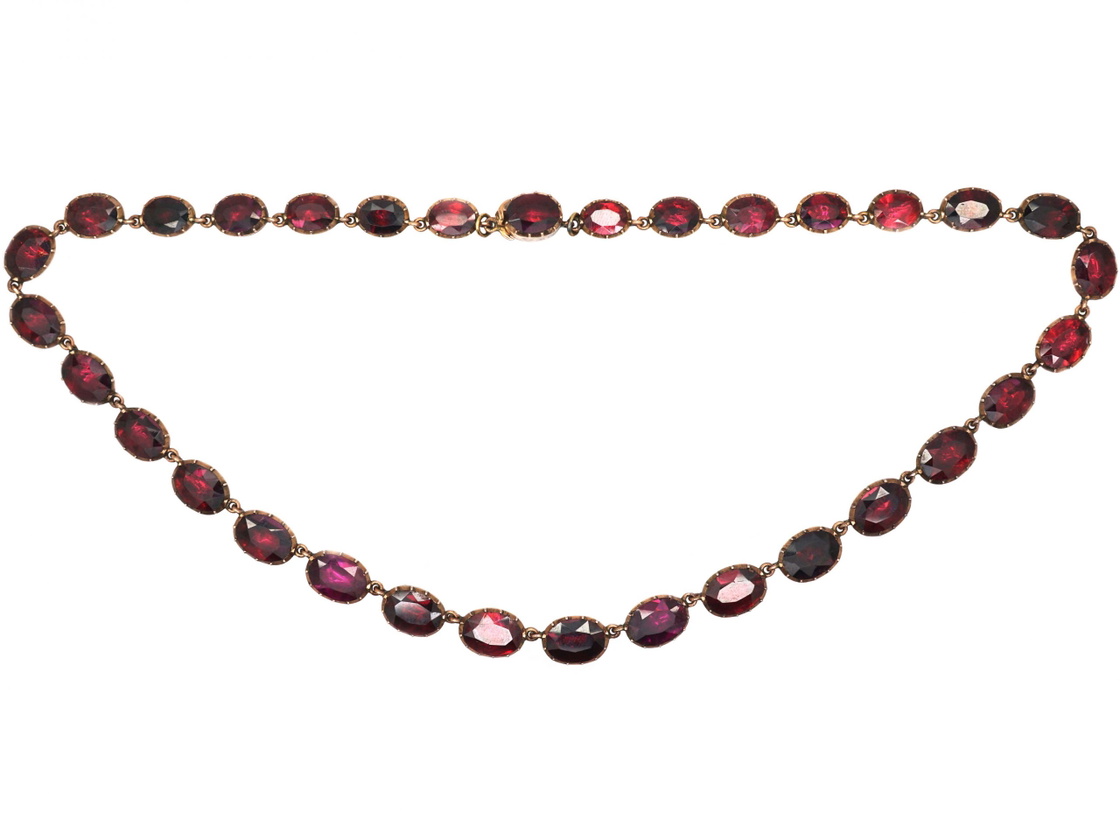 New” import handmade GARNET necklace 4㎜ Georgian Garnet Necklace 
