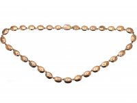 Georgian 9ct Gold Garnet Riviere Necklace in Original Case