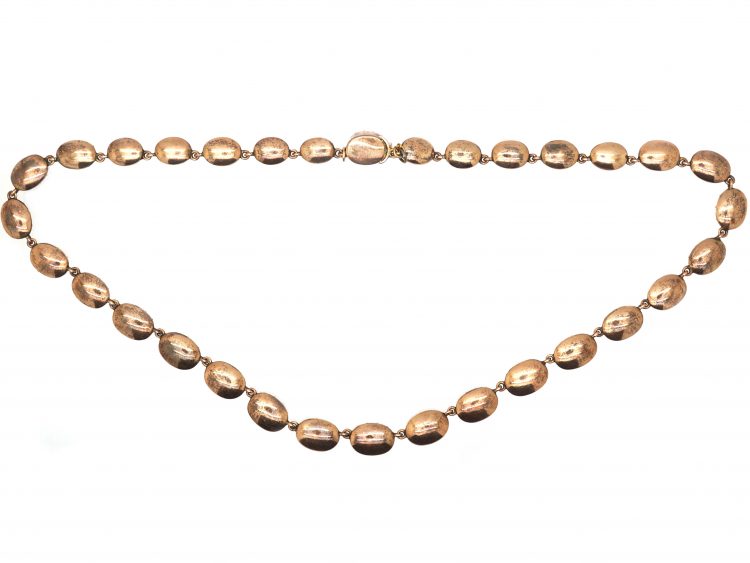Georgian 9ct Gold Garnet Riviere Necklace in Original Case