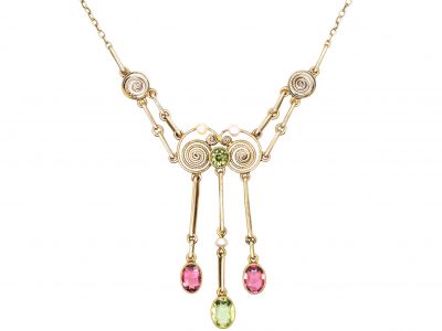 Edwardian 9ct Gold Suffragette Necklace