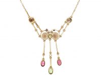 Edwardian 9ct Gold Suffragette Necklace