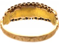 Victorian 15ct Gold Ring set with Emeralds & Natural Split Pearls