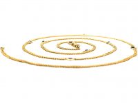 Early 20th Century 14ct Gold Long Chain set with Sapphires